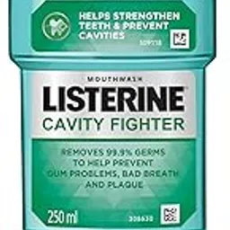 Listerine Cavity Fighter Mouthwash Liquid, Removes 99.9% Germs, prevents cavities, 250ml (Pack of 1)-image-15