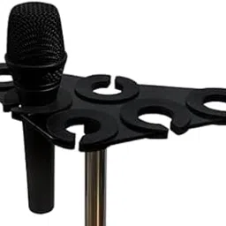 Alzarsi Mic Holder triangle - Without Stand 6 Hole Multi Mic Holder Mini Microphone (without stand)-picture-25