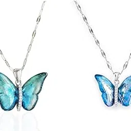 godsdwares Pendant for Women,Chain for Women Stylish, Anti Tarnish Vibrant Blue Winged Butterfly Pendant Necklace | Stylish Locket Chain (Both products will be dispatched randomly)-picture-40