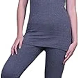 Thermal Wear for Women Set Warm and Comfortable Half Sleeveless Body Warmer Set Thermals for Women Winter Wear - Slim Fit Skiing Set-image-7