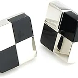 peluche Black Onyx Stone Studded Cufflinks for Men-picture-23