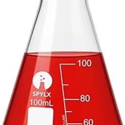 Spylx Borosilicate Glass Conical flask Can be sterilized at high temperatures easy-to-read measurement markings for accurate liquid handling (1, 100ml)-image-6