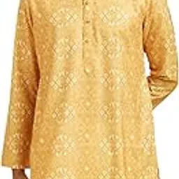 diwas by manyavar Men's Cotton Blend Printed Kurta (1pc)-picture-39