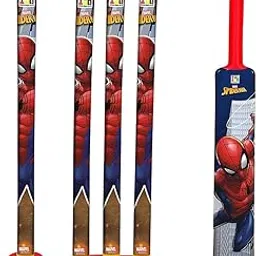 KIDIVO Plastic Cricket Set with Stump and Ball Playing Set for 2-5 Year Kids(Size:- Big, Multicolor) (Spiderman)-picture-29