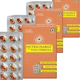 NutrichargeVegOmega Plant-Based Fatty Acids Dietary Supplement, 150mg, Vegetarian Soft Capsules, Pack of 3-picture-51