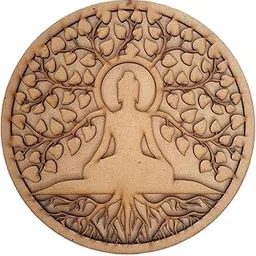 SHRI GOPAL ARTS Pre MDF Board Lord Budha with Jharokha and Hanging Hook, Engraved Designs for DIY craft and lippan art painting (12x9 inches) set-1.-picture-25