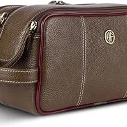 hammonds flycatcher Genuine Leather Travel Organizer Pouch - Toiletry Bag for Men and Women Cosmetic Organizer Bag, Shaving Kit Bag for Men Toiletry Pouch for Men with Multiple Pockets - Brushwood-picture-40