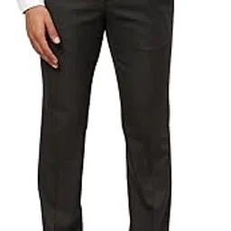 raymond Men Mid Rise Slim Fit Structure Pattern Poly Viscose Blend Flat Front Formal Trouser-picture-29