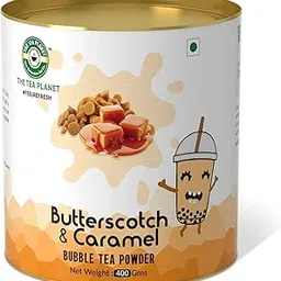 Tea Planet Boba Tea Premix – Instant Bubble Tea Powder for Smooth, Creamy Drinks | DIY Milk Tea, Lattes, Milkshakes, and Desserts | Vegan & Non-GMO, (400gms, BUTTERSCOTCH&CARAMEL)-picture-22