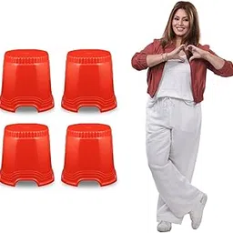 MAHARAJA Neo Plastic Sitting Stool for Indoor Or Outdoor | Kitchen & Living Room (Red, Pack of 4 (14 inch))-picture-11