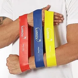 Lumov Resistance Band Ultima for Exercise, Stretching, Yoga & Home Workout | Durable Natural Latex for Strength Training, Full Body Fitness, Physio & Rehab | Gym Bands for Men & Women | Set of 3-picture-26