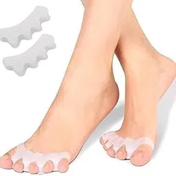 Vsparkex | Toe Separator for Feet Toe Spacers Correct Toes Yoga Silicone Hammer Toe Corrector for Women & Men Correct Toe Straighteners for Overlapping Toes (All Finger Toe Separator) | 1 Pair-picture-38