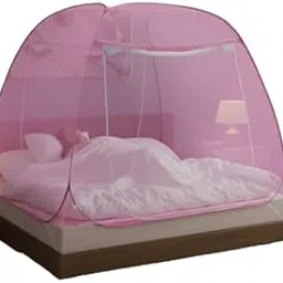 Pop-Up Pink Mosquito Net for Double Bed | Portable, Foldable Insect Protection | Easy Setup Home & Travel.-picture-18