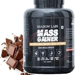 Shadow Labs Muscle Mass Gainer | High Protein & Carbohydrate Blend for Weight Gain & Strength | 3kg Jar | Chocolate Flavour-picture-32