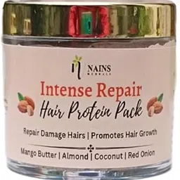 Nains Herbals Intense Repair Hair Protein Mask with Methi, Hibiscus, Almond, Coconut milk, Flaxseed, Banana l Strong Hair l Promote Hair Growth l Repair Damage Hairs | 200gm-picture-31