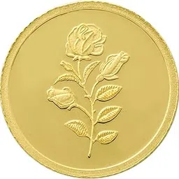 bangalore refinery 5 Gram 24k (999) Yellow Gold Rose Coin-picture-28