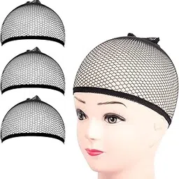 Verbier Stretchable Full Head Net Wig Cap For Women (Set Of 3) Black Pack Of 110 Gram Pack Of 1-picture-44