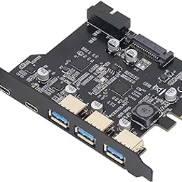 PCIe to USB3.2 GEN 1 Card with 5 Gbps Bandwidth 5 USB Ports (3 USB Type A and 2 USB C Ports), USB PCI E Expansion Card for Win 7/8/10/11 (32, 64 bit), OS X 10.8.2, Linux-image-1
