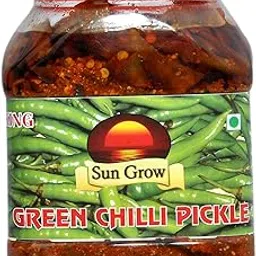 Sun Grow Homemade Organic Kashmiri Green Chilli Pickle Achaar Tate of King Trust (1 kg)-picture-27