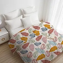 ELEGANT WEAVERS Microfiber Printed AC Comforter/Blanket for Double Bed | Ultra Soft Flower Print All Weather Comforter | Multicolor, 120 GSM Filling & 120 GSM Outer Shell, 90 x 100 inches-picture-12