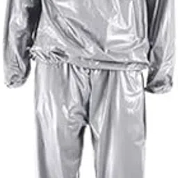 UJEAVETTE 2xFitness Sauna Suit Exercise Gym Home Sweat Suit Hoodie Pants Yellow M-image-43