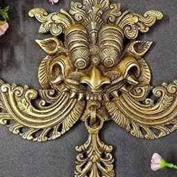 Kartyum Brass Nazar Battu | Nazar Suraksha Kavach | Negative Energy Killer | Door Entry for Evil Eye Protection | for Home/Office/Outdoor Decor | L × W × H - 24.9 × 3.8 × 25.9 cm, Wt. - 1.5 Kg-picture-22