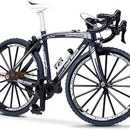 Zest 4 Toyz Die Cast Bicycle Toy for Kids Alloy Mountain Bike Model with Rotating Wheels Pedal and Stand Mini Sports Cycle Home Décor & Collectible Toys for Boys and Girls - Black-image-51