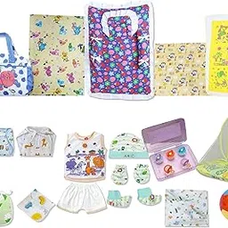 Love Baby® 35 Pcs Newborn Combo Gift Set | First Gift Box for 0–2 Months | Multicolor Printed Baby Essentials Kit | Made in India | Perfect for Gifting - 400_-picture-11