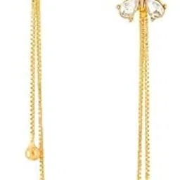 Nexzora Butterfly Earrings for Women & Girls | Crystal Stud Earrings with Long Chain | Elegant & Trendy Jewelry for Party-picture-70