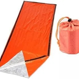 JAZZY PEARLS® 5xOutdoor Thermal Emergency Sleeping Bag Survival Hiking Blanket Keep Warm Orange-Sporting Goods-Outdoor Sports-Camping & Hiking-Outdoor Sleeping Gear-Sleeping Bags-image-2