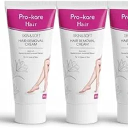 Pro-kare Skin & Soft Hair Removal Cream for Women, Enriched with Glycerin & Aloe Vera Extract, Painless & Smooth Skin, Suitable for All Skin Types, For Underarms, Bikini Line, Arms, Legs - 60g (Pack of 3)-picture-40