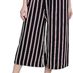 tara lifestyle Stretchable Relaxed Women's Pant (S, Black White, s)-picture-42