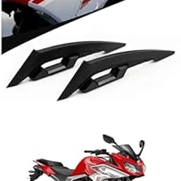 LOVMOTO Universal Motorcycle Side Winglet Aerodynamic Wing Spoiler Helmet Fairing Winglets Side Spoiler Deflector Air Wing Kit for Motorbike Bikes (Black) Comfortable with FA-zer v2-picture-23