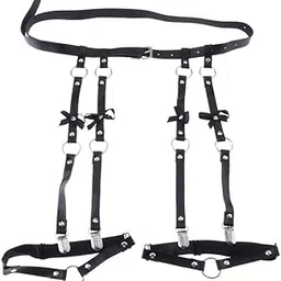 calandis ™ Punk PU Leather Harness Garter Belt Adjustable Waist Leg Cincher Cage Belts | Garter Belts | Intimates & Sleep | Womens Clothing-picture-16