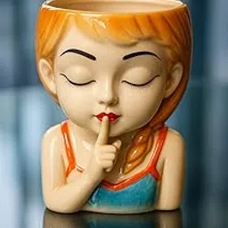 Ceramic Girl Shape vase Flower Planter-picture-32