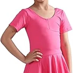 The Dance Bible Girls Classic Short Sleeve Skirted Leotard Ballet Dance Dress-picture-43