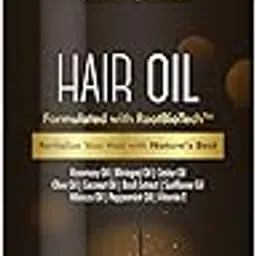 BIOMUNI Hair Oil | Rosemary + Bhringraj + Castor + Olive + Coconut + Basil + Sunflower + Hibiscus + Peppermint + Vitamin E | Mineral Oil Free | For Men & Women |100 ml-picture-52