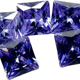 jewelryonclick Created Purple Cubic Zircon at Wholesale Rate (Rs 7.5/Carat) Fine Quality Princess Shape जरकन Loose Gemstone for Reselling Astrologers Jewellers Crystal Healing Astrological-picture-55