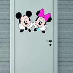 Kaushiki collection Mickey & Minnie Mouse Cartoon Wall Stickers Multi Colour (desg-14)-picture-15