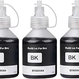GEDI BT5000, BT6000 & BT-D60BK Refill Ink Bottles for Use in Brother DCP-T310, T220, T420, T520, T820, T920, T510, T910, T710, T4000W, T4500W, T300W, T800W, T700, T810 Printers (BT6000BK 3PC)-image-86