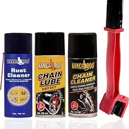 Kangaroo® Chain Lube, Chain Cleaner with Rust Remover (150 ML Each) and Chain Cleaner Brush (Small Pack)-picture-24
