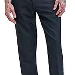 snitch Men Mid Rise Poly Blend Formal Slim Fit Trousers-picture-12