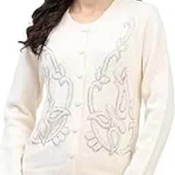 global republic Wool Blend Embellished Front Open Cardigan for Women (16464)-picture-19