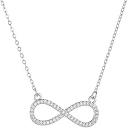 shayza Heart Pendant Necklace for Women anti tarnish ad cz Valentine Gift for Girlfriend Infinity Love Crystal Pendant Fancy Stylish Adjustable Jewelry Birthday Wife Sister Mother-picture-19