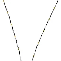 Mangalsutra for Women Stylish New Maharashtrian Style Long Mangalsutra Designs Simple Vati Gold & Black Beads Chain (30 Inches)-image-34