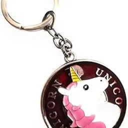 Imported Metallic Rotating Unicorn Keychain Keyring I Premium Metal Finish I Heavy Duty and Superior Finish for Kids-picture-31