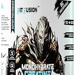 Fit Fusion Nutrition Creatine Monohydrate (Unflavoured, 83 Servings) | Rapid Absorption | Enhanced Muscle strength & Power | Powder-image-77