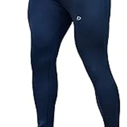 Fitness Men's Full Length Running Tights Gym Fitness Sportswear, Black-image-4