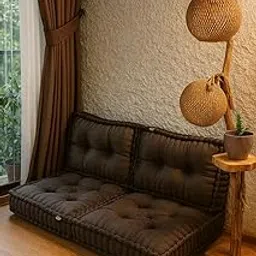 Floor Seating Cushions Set – Premium Tufted Floor Sofa with Thick Padding, Foldable Design, Soft Velvet Fabric, Perfect for Living Room, Meditation, Reading & Cozy Corner Setup (Dark Grey)-image-52