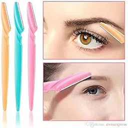 KAVIN Set Of 3 Eyebrow Trimmer Facial Hair Remover Mini Makeup Knife Eye Brow Trimming Razor Eyebrow Shaver For Men And Women Multicolor-picture-36